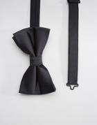 Asos Design Bow Tie In Black - Black