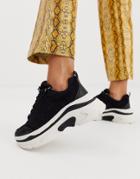 Stradivarius Chunky Sneakers In Black - Beige