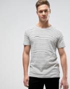 Bellfield T-shirt In Stripe - White