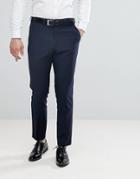 French Connection Slim Fit Tuxedo Pants-navy