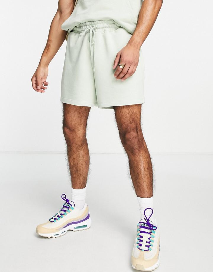 Asos Design Slim Shorts In Pastel Green - Part Of A Set