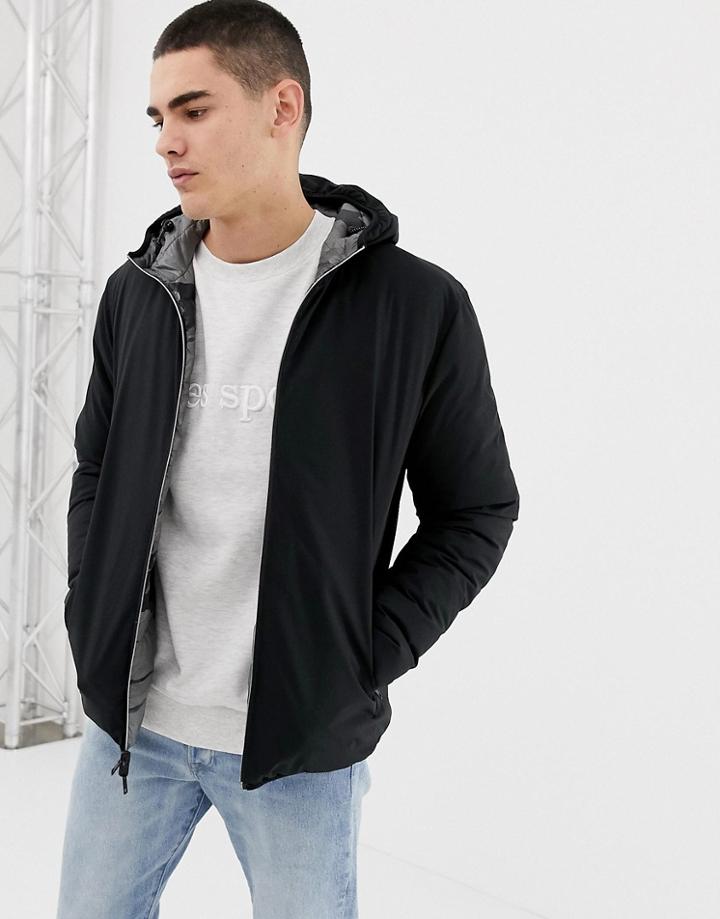 Jack & Jones Originals Reversible Padded Jacket With Camo Reverse - Black