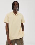 Asos Design Overhead Textured Shirt In Ecru-cream