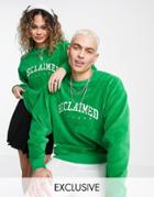 Reclaimed Vintage Inspired Unisex Relaxed Sweatshirt With Front Logo In Green