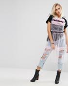The Ragged Priest Black Label Premium Mesh Dress - Pink