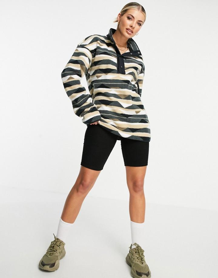 Columbia Helvetia Aztec Half Snap Fleece In Black