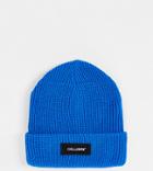 Collusion Unisex Beanie In Bright Blue-blues