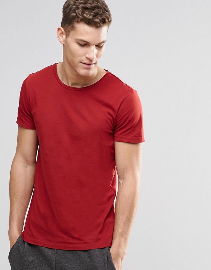 Boss Orange T-shirt With Crew Neck In Red - Red
