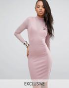 Puma Exclusive To Asos Bodycon Dress With Mesh Insert - Pink