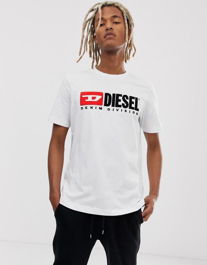 Diesel T-just-division T-shirt In White - White