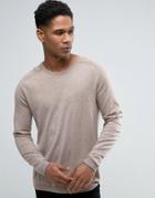 Celio Cashmere Mix Knitted Sweater - Beige