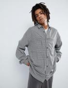 Mennace Shirt In White Gingham Print - White