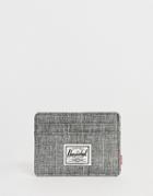 Herschel Supply Co Charlie Rfid Card Holder In Raven Crosshatch-gray