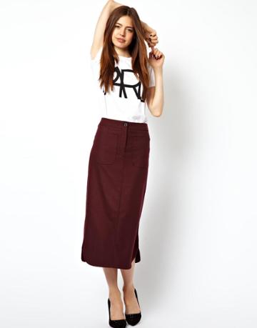 Asos Pencil Skirt In Soft Touch