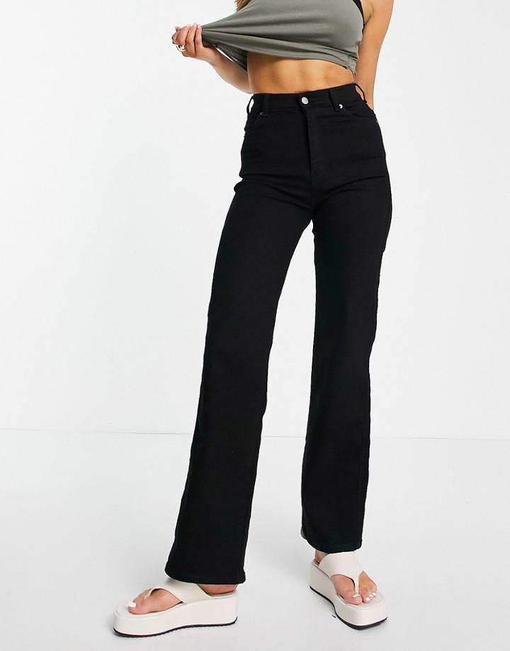 Dr Denim Moxy Straight Sky High Jeans In Black