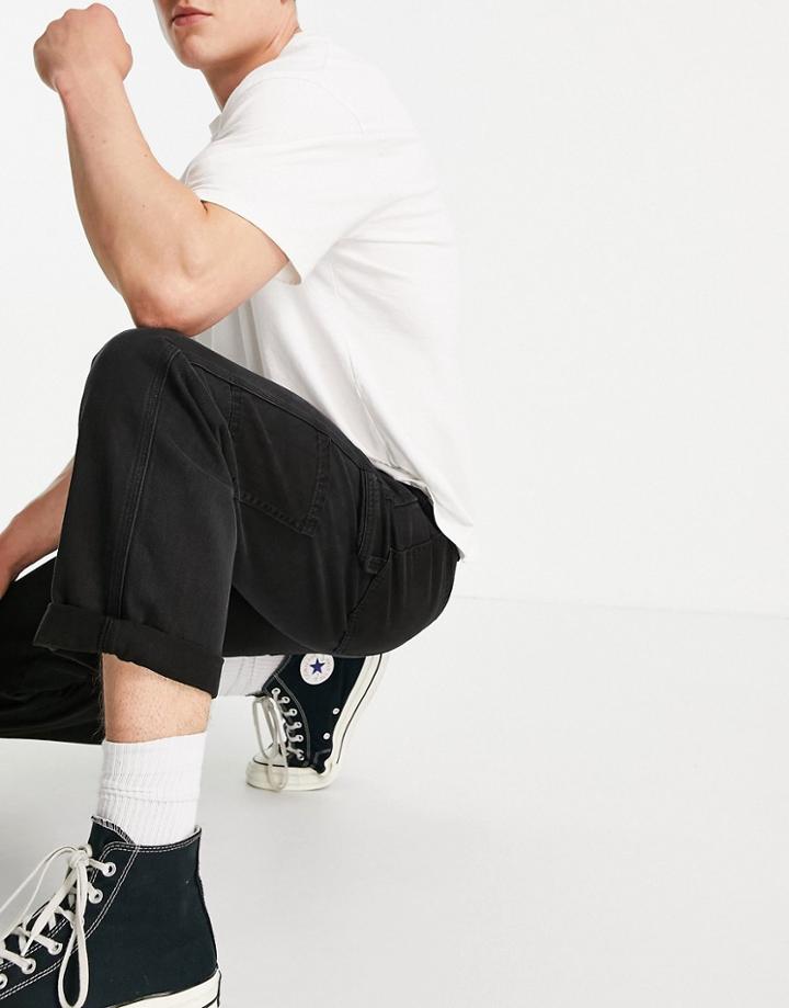 Topman Carpenter Jeans In Black