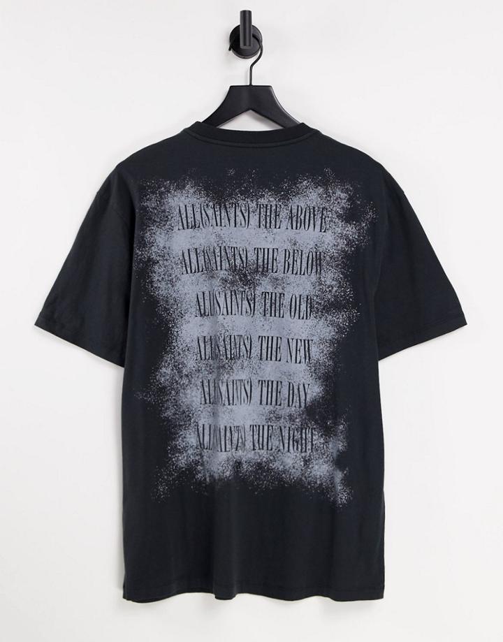 Allsaints Shadow Stamp Logo T-shirt In Black