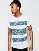 Wasted Youth Contrast Stripe T-shirt - White
