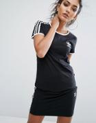 Adidas Originals Black Three Stripe T-shirt - Black