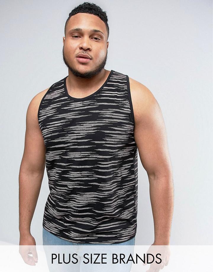 D-struct Plus Blurred Line Print Tank - Black