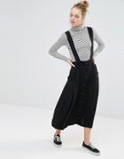 Monki Pinafore Skirt - Black