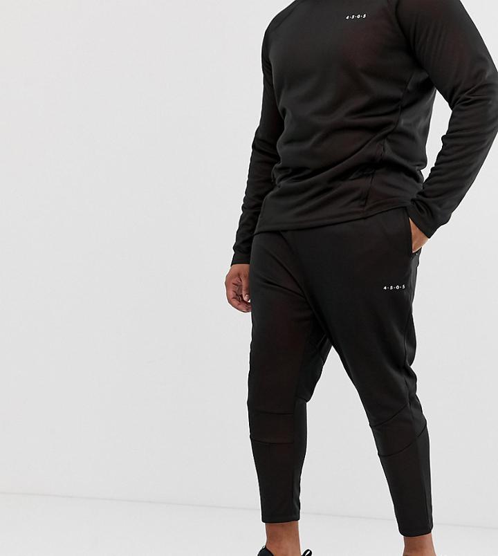 Asos 4505 Plus Skinny Tapered Joggers In Black - Black