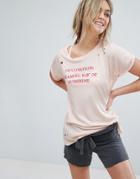 Wildfox Occupation Beaming Sunshine T-shirt - Pink