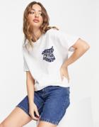 Topshop Somewhere Over The Rainbow Oversized Tee In White