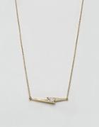 Cc Skye Love Bolt Necklace - Gold