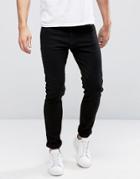 Weekday Friday Skinny Jean Black Wash - Black