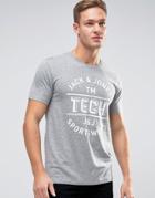 Jack & Jones Tech T-shirt With Logo - Gray