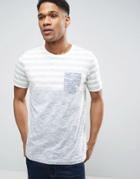 Jack & Jones Originals T-shirt With Stripe Panel And Pocket - Blue