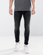 Only & Sons Jeans In Skinny Fit Washed Black - Beige