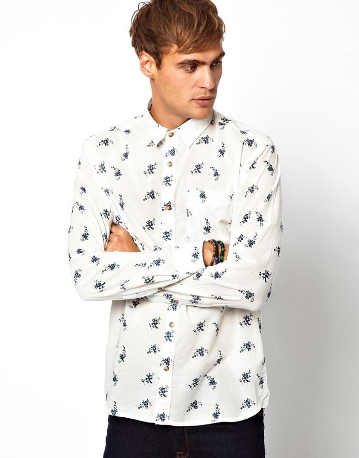 Selected Floral Print Shirt