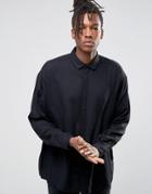 Asos Oversized Shirt In Black - Black