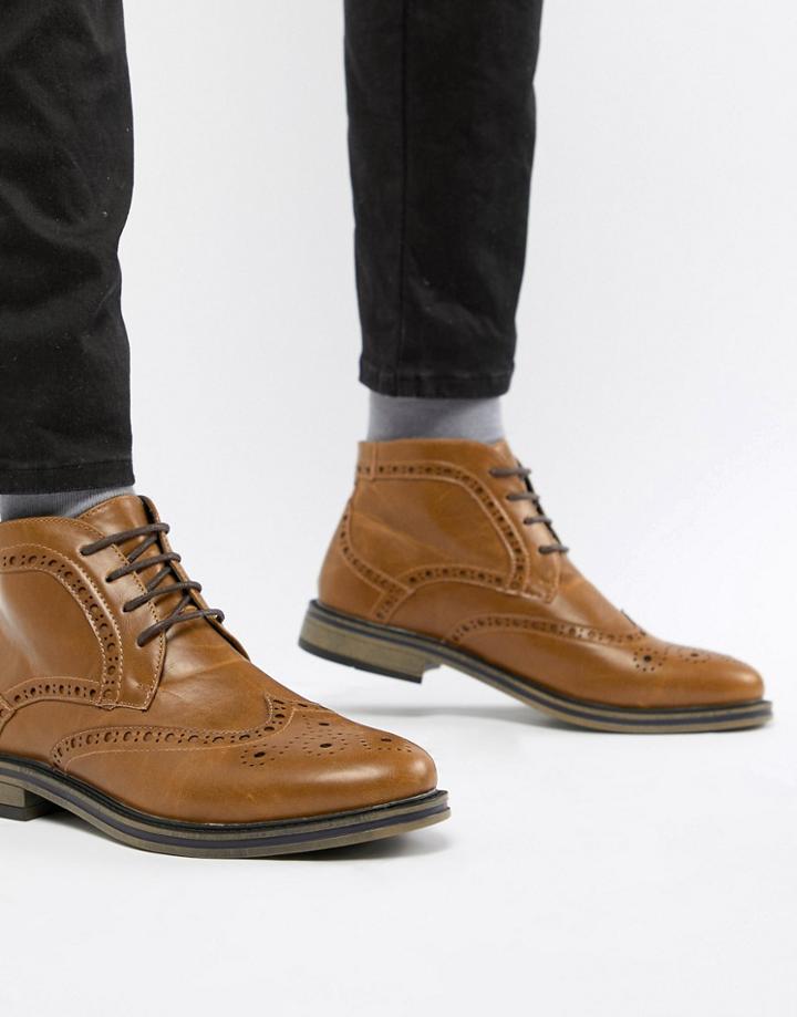New Look Brogue Boot - Tan