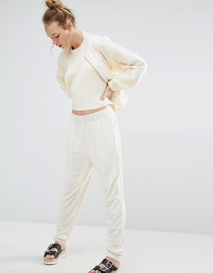 Monki Casual Pant - White