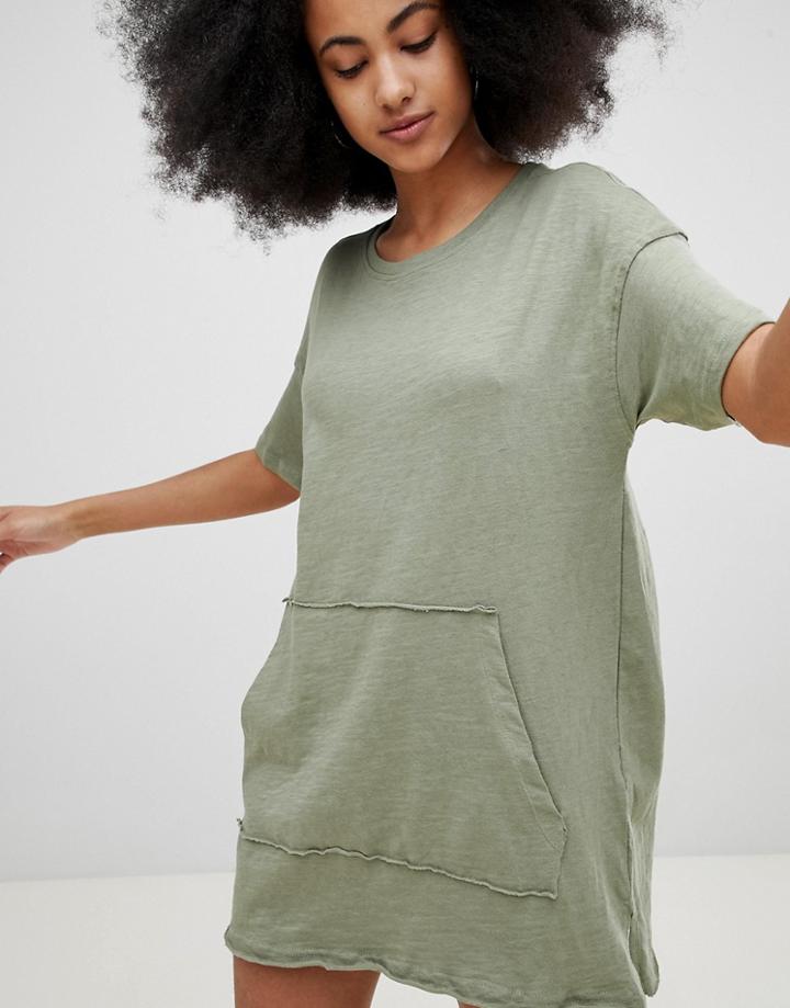 Pull & Bear Pocket Front Dress - Green