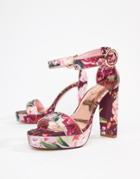 Ted Baker Floral Printed Platform Heeled Sandals - Multi
