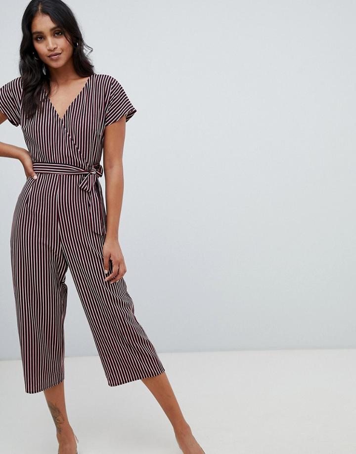 Lipsy Wide Leg Jumpsuit In Stripe-multi