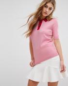 Tommy Hilfiger Retro Knit Polo T-shirt - Pink