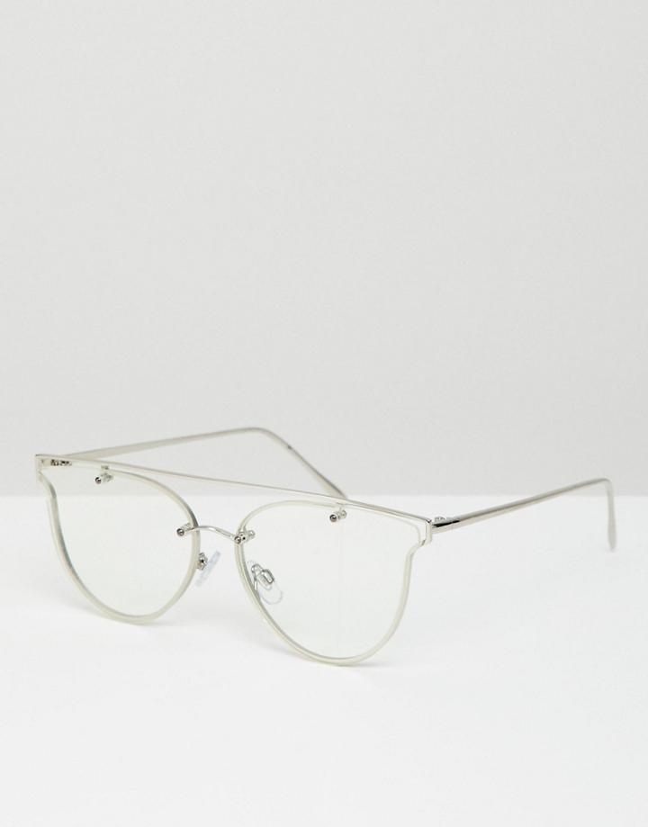 Jeepers Peepers Cat Eye Glasses In Clear - Clear