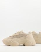 Asos Design Divine Chunky Sneakers In Taupe-neutral
