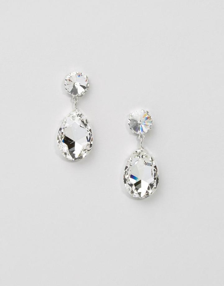 Krystal Swarovski Angelina Large Pear Drop Earrings - Crystal