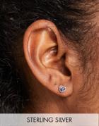 Kingsley Ryan Abalone Heart Stud Earrings In Sterling Silver