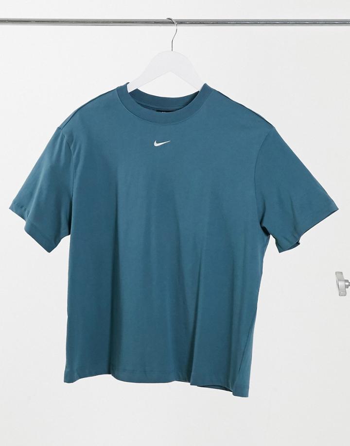 Nike Essentials Boyfriend T-shirt In Dark Blue-green