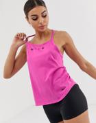 Nike Training Elastika Tank In Pink