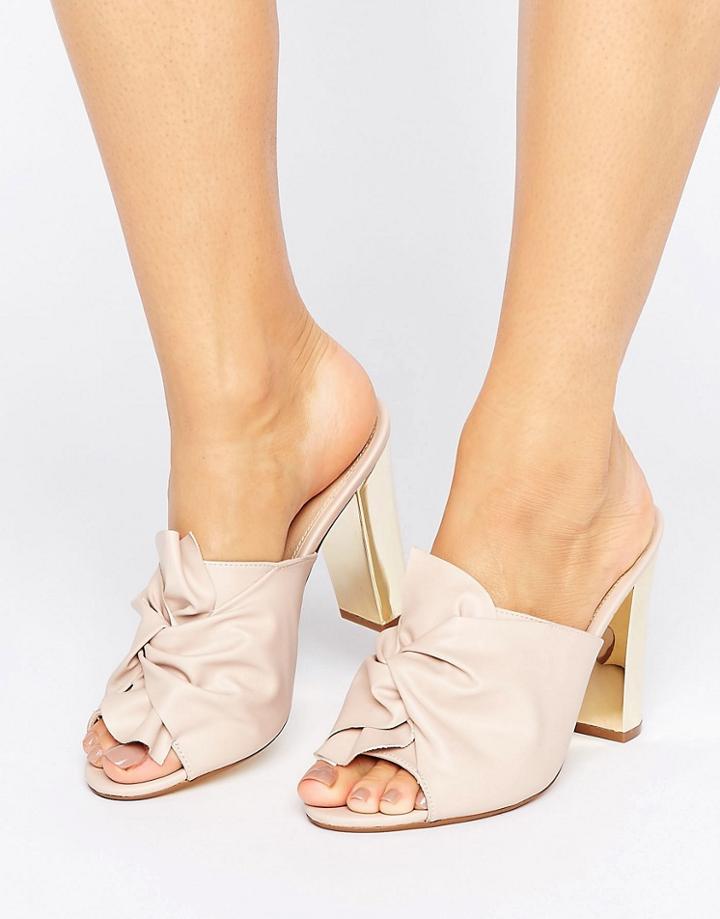 Office Spice Knot Heeled Mules - Pink
