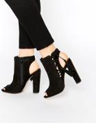 Asos Encourage Lace Up Shoe Boots - Black