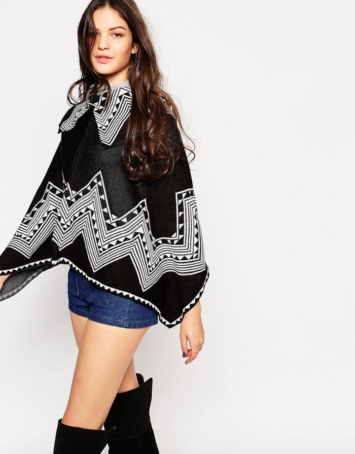 Pussycat London Poncho - Black